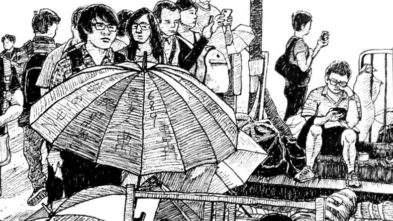 Революция зонтиков: что рисуют на площади Гонконга (ФОТО)