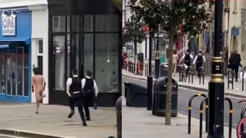 Полицейские в Лондоне устроили погоню за голым мужчиной