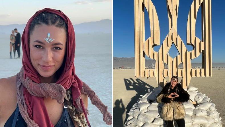 Шульгина снялась с Тризубом на Burning Man 2022
