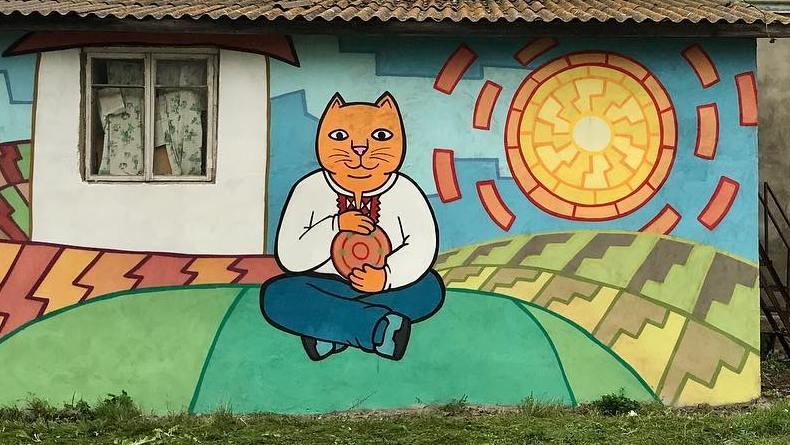Одесский графер создал в Херсоне патриотического кота-волшебника