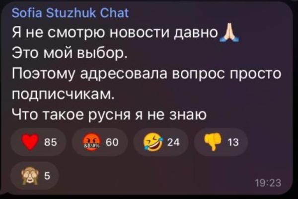 Скриншоты с телеграм-канала блогерши.