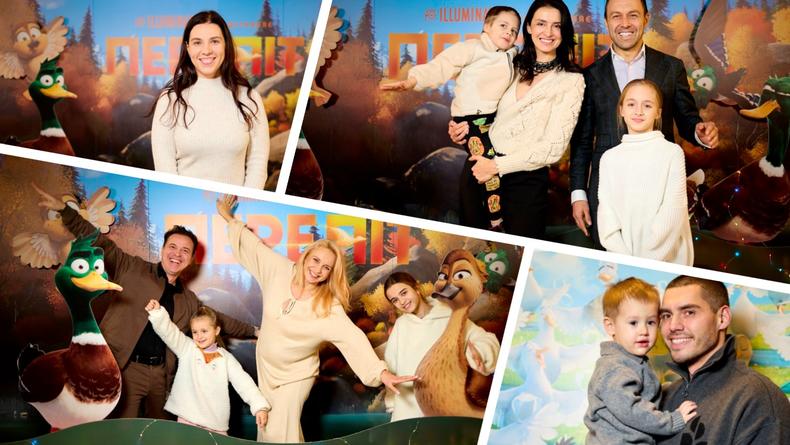 Нікіта Добринін, Валентина Хамайко та Лілія Ребрик на прем’єрі мультфільму «Переліт»