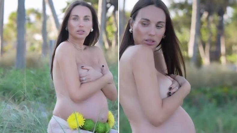 Ексхолостячка Варлей показала топлес-відео, зняте під час вагітності