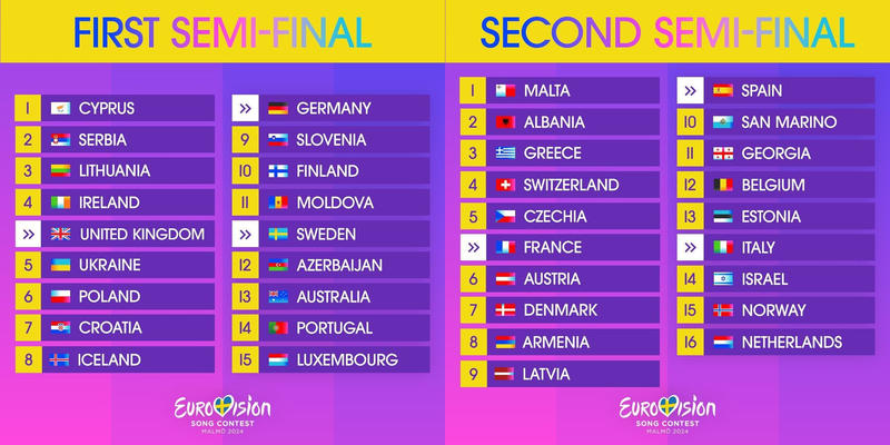 Євробачення-2024: де і коли дивитися півфінали та фінал пісенного конкурсу