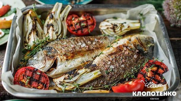 Рецепт дня: дорадо на решетке с овощами фото: klopotenko.com Рецепт дня: дорадо на решетке с овощами фото: klopotenko.com