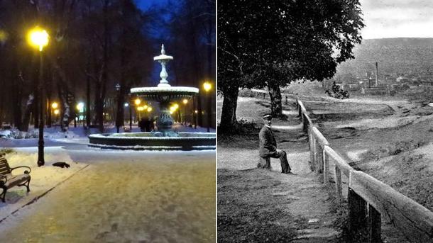 Справа – кадр из Городского сада, снятый в 1900-х Справа – кадр из Городского сада, снятый в 1900-х